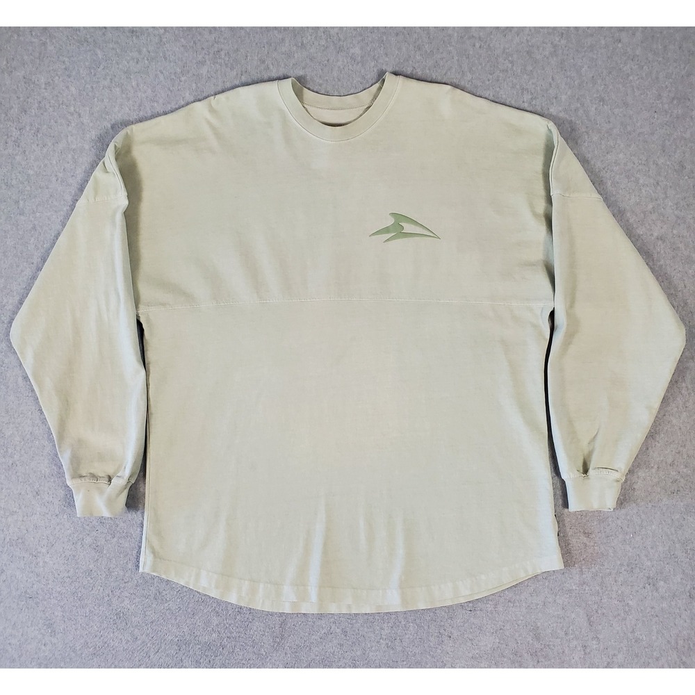 Spirit Jersey SeaWorld Sage Green Long Sleeve Shirt Mens XL Puff Print Oversized